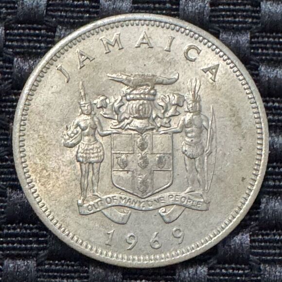 JAMAICA ( Wide Legend) KM48  1969 20 CENTS  COIN Ungraded FIRST INDEPENDENT COIN - Picture 6 of 7